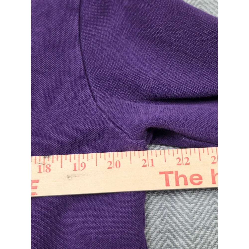 Polo Ralph Lauren Mens Large‎ Purple Long Sleeve Polo Shirt Green Pony Logo